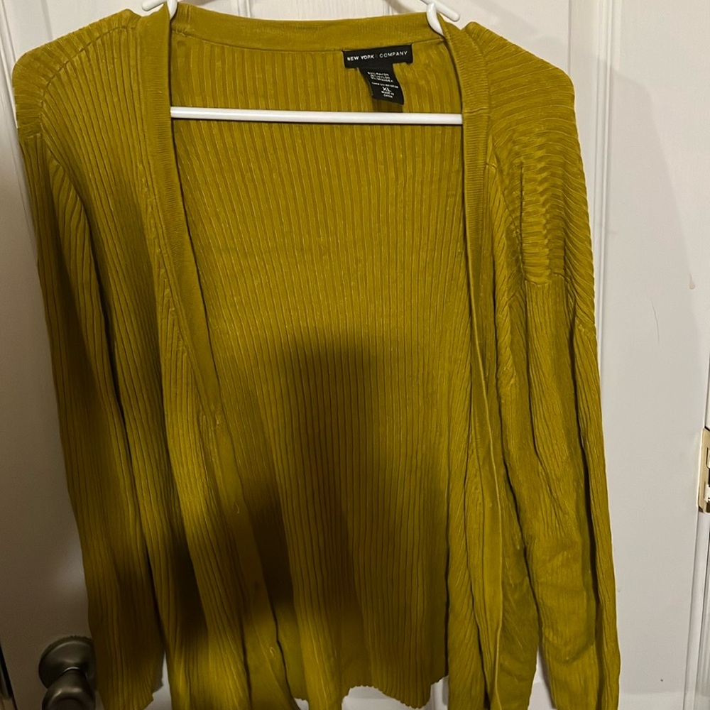 Women’s long sleeve ribbed cardigan and matching tank top
